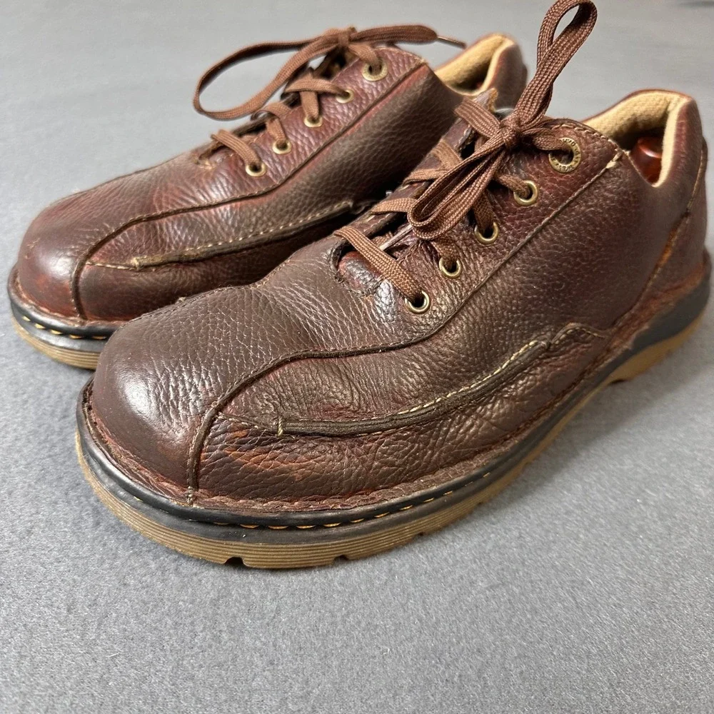 Dr. Martens Mens Brown Leather Lace Up Oxford Shoes AirWair Sole size 11M